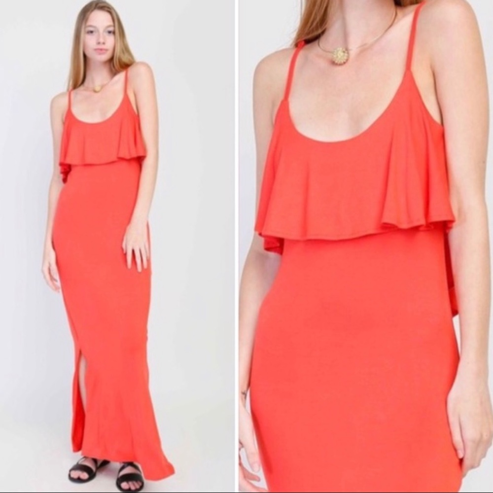 | new | ruffled maxi dress